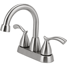 Double handle bathroom faucet