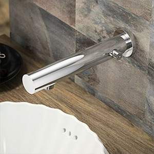 Wall Mounted Infrared Sensor at Water Outlet Cold and Warm Inlets Automatic Faucet