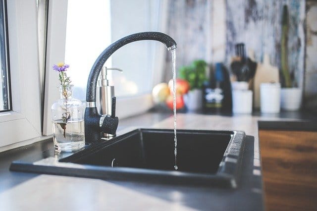 Black kitchen faucet
