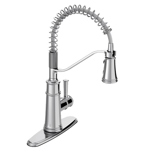 Belfield Chrome One-Handle High Arc Pulldown Kitchen Faucet
