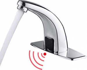 Touchless kitchen faucet with Cold and Hot Water Basin