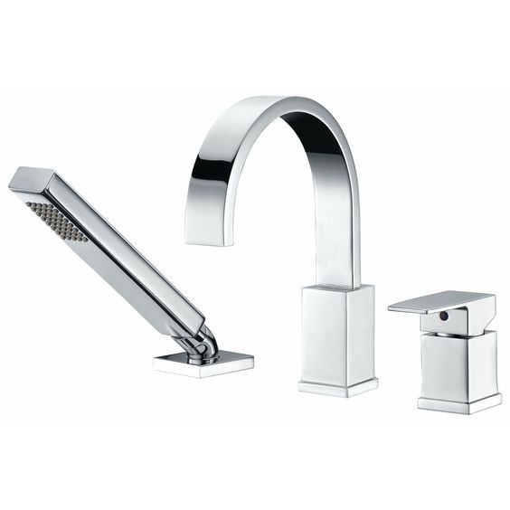 Roman bathtub faucet with shower