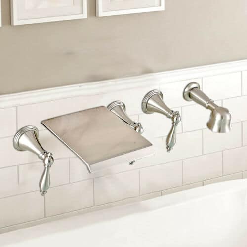 Tub wall mount faucet