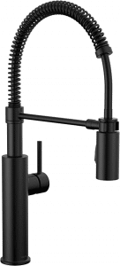 Delta Faucet Antoni Black Kitchen Faucet with Pull Down Sprayer