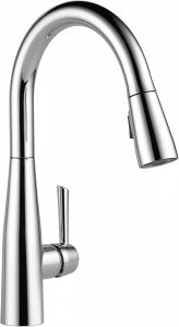 Pull down chrome kitchen faucet