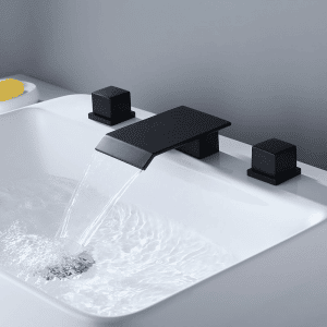 matte black waterfall faucet