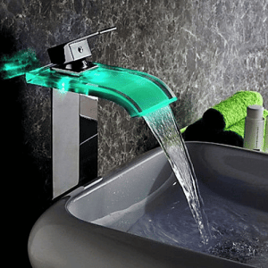 waterfall faucet for vessel sink